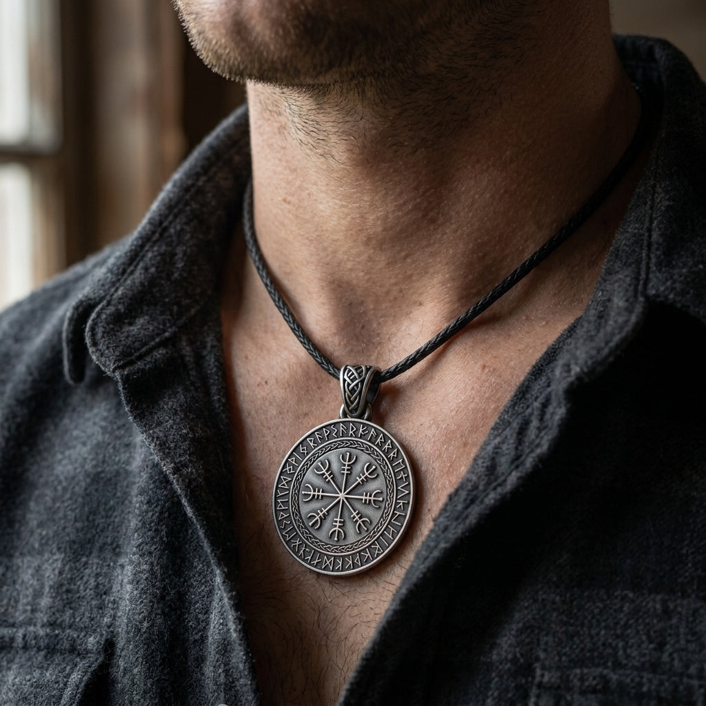 Ketting met Aegishjalmur – Helm van Ontzag
