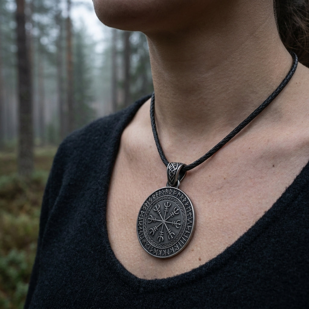 Ketting met Aegishjalmur – Helm van Ontzag