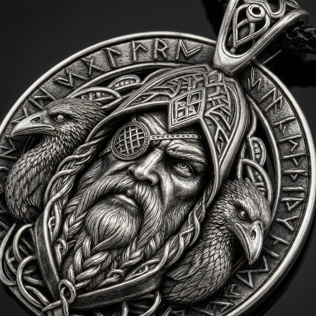Odin Allfather Face Hanger Ketting
