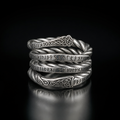 Viking Draupnir Coil Ring voor heren (Ring of Odin)
