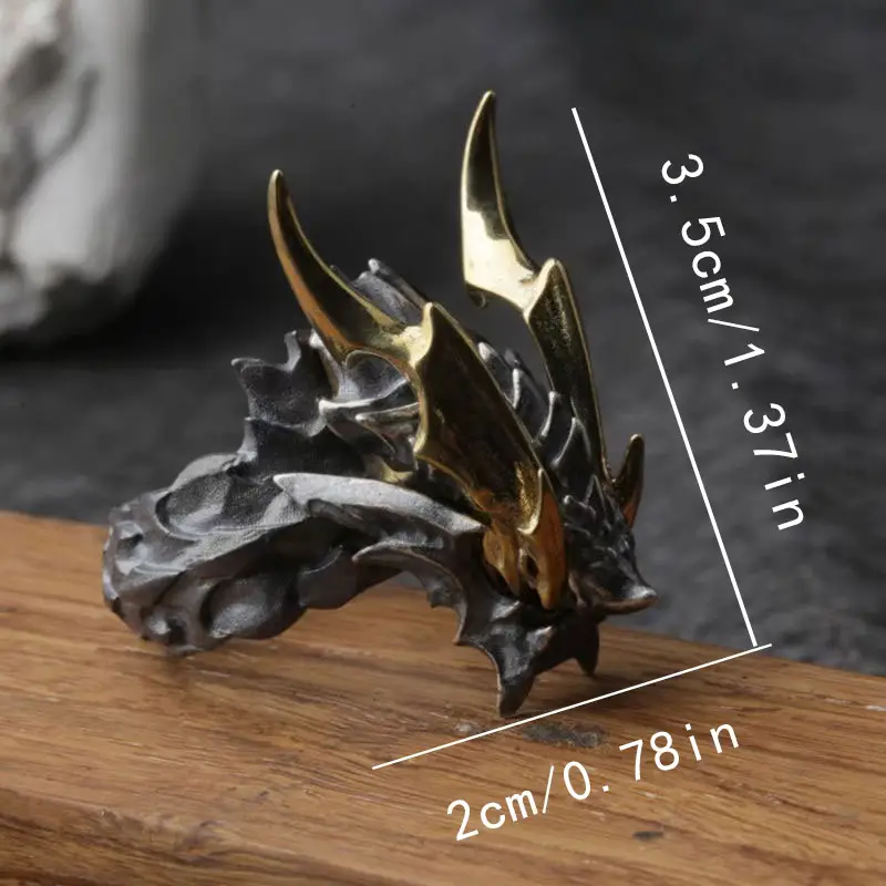 Verstelbare ring met grimmige draak
