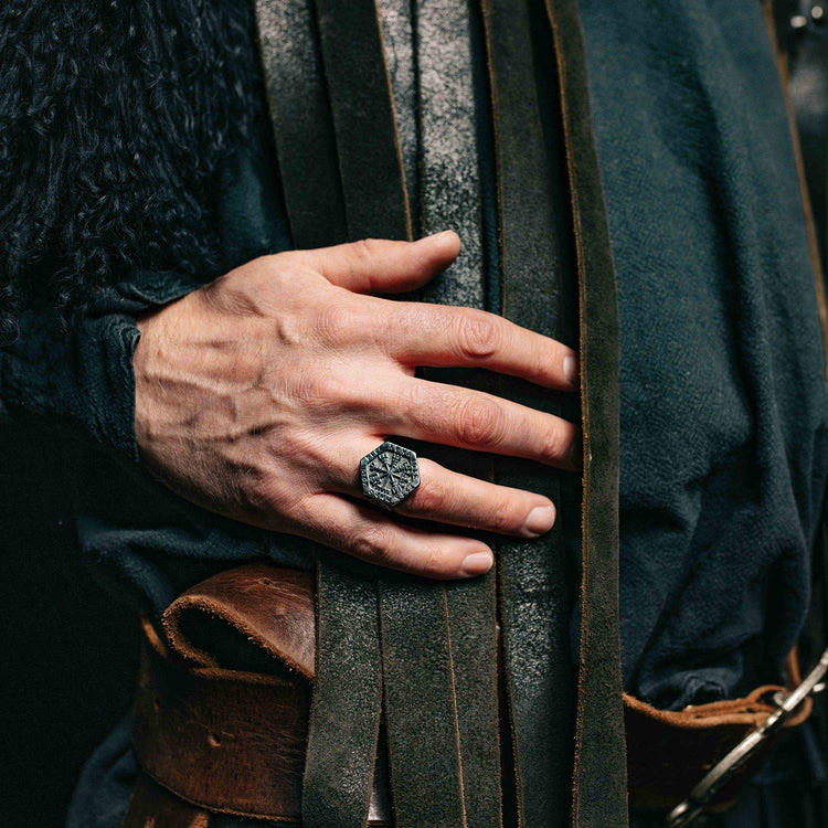 Valknut Kompas Roestvrij staal Viking Ring