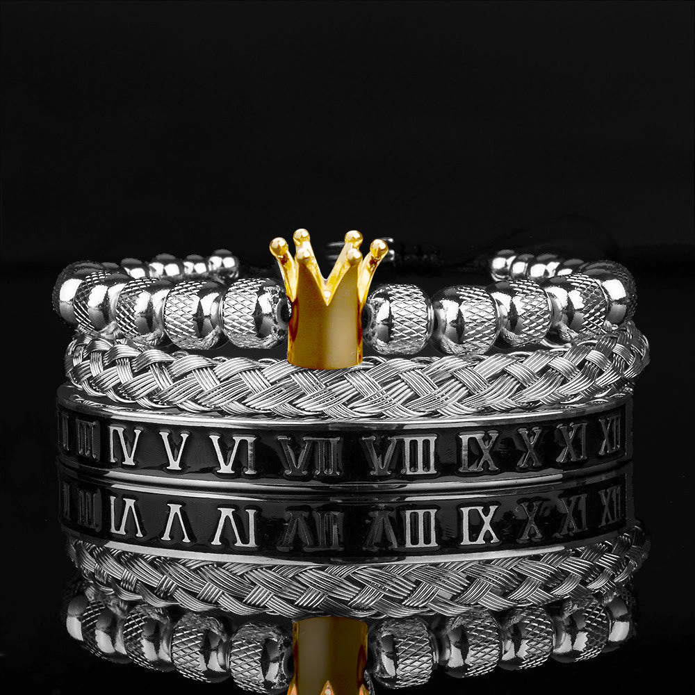Armband met kroon en Romeinse cijfers