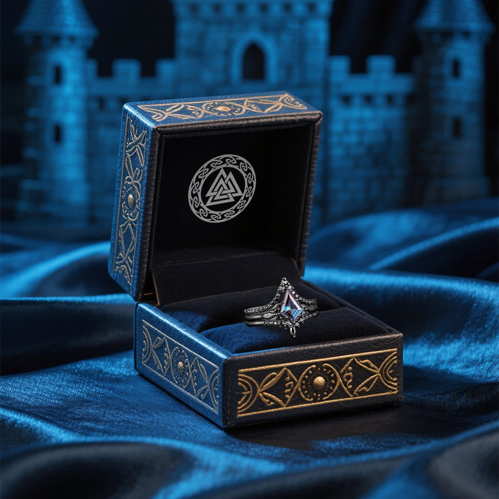 Kroonring met blauwe zirkoon – Zwarte Schemering