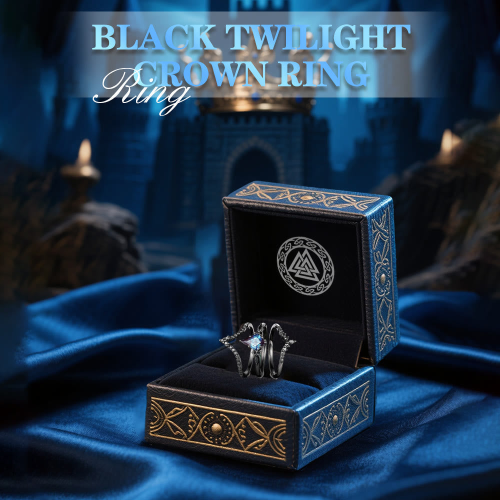 Kroonring met blauwe zirkoon – Zwarte Schemering