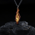 Ketting met vuurreliëf en verguld detail – 999 zilver