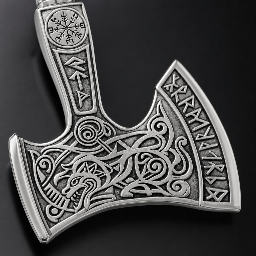 Viking Bijl Cremation Urn Ketting voor heren