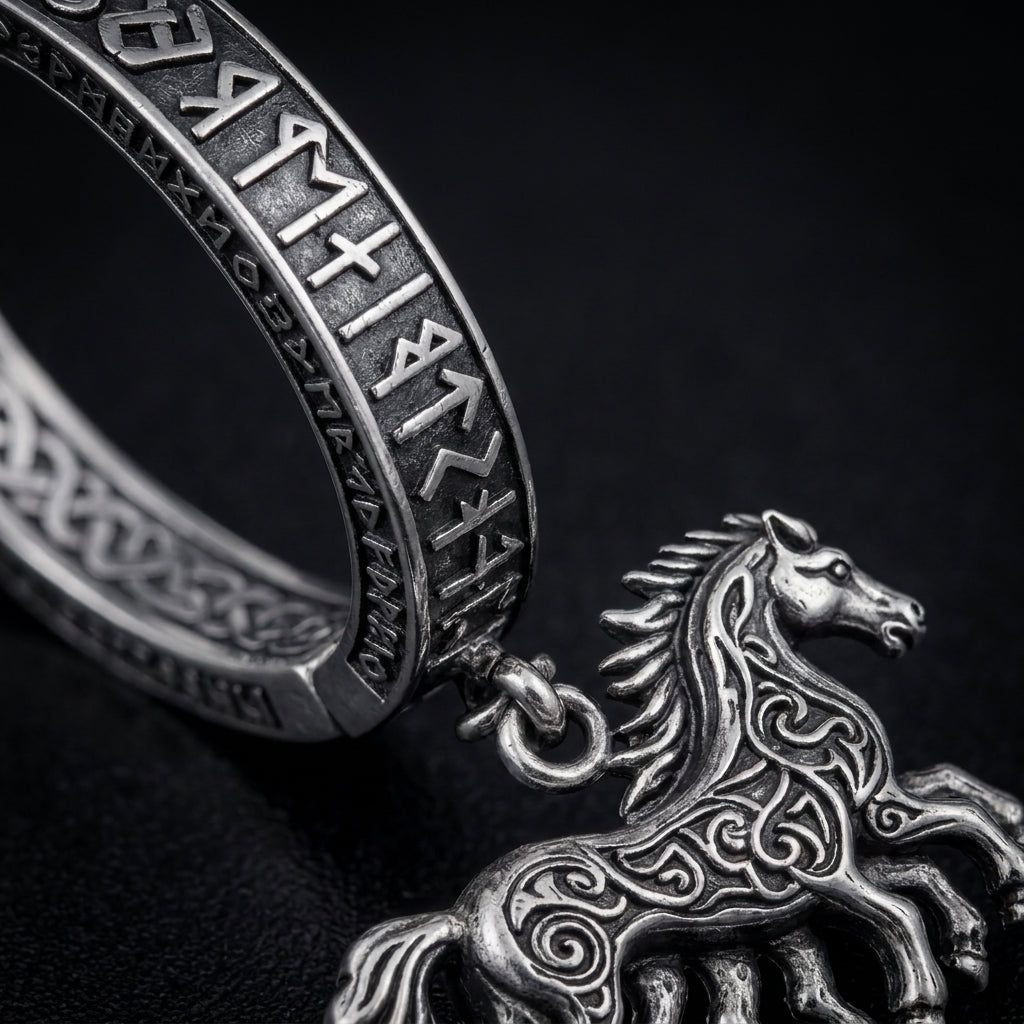 Viking Sleipnir Paard Dangle Creolen