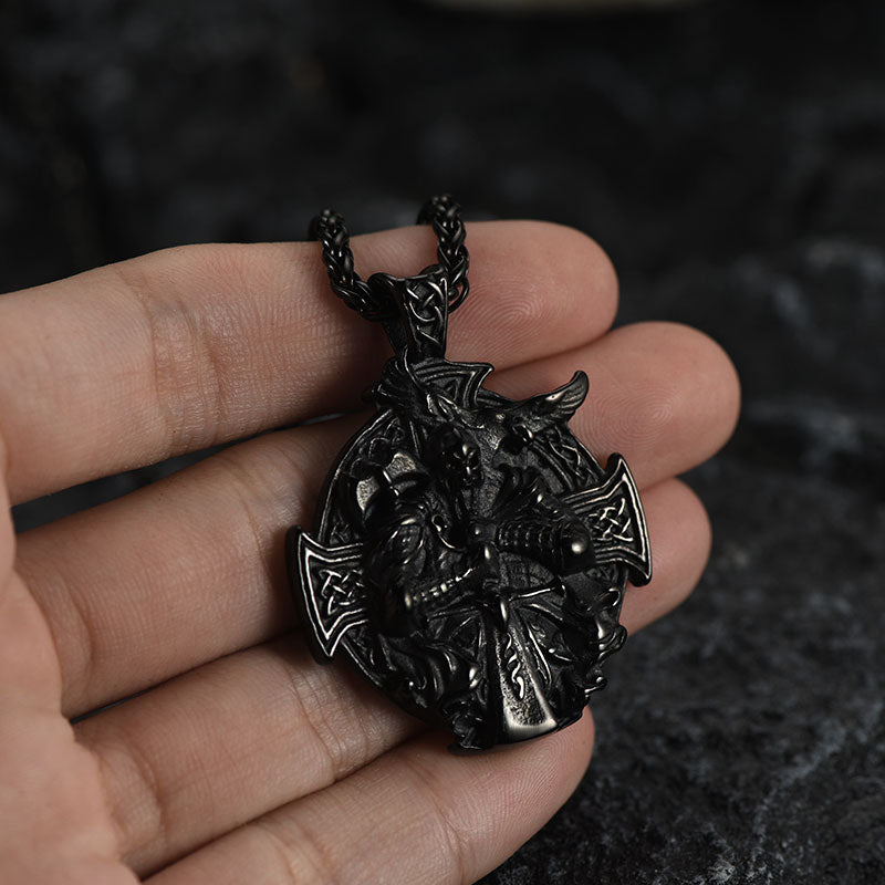 Noorse Viking Odin Kruis Hanger Ketting voor heren