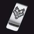 Viking Fenrir Keltisch Wolf Money Cash Clip Slim Credit Card Holder