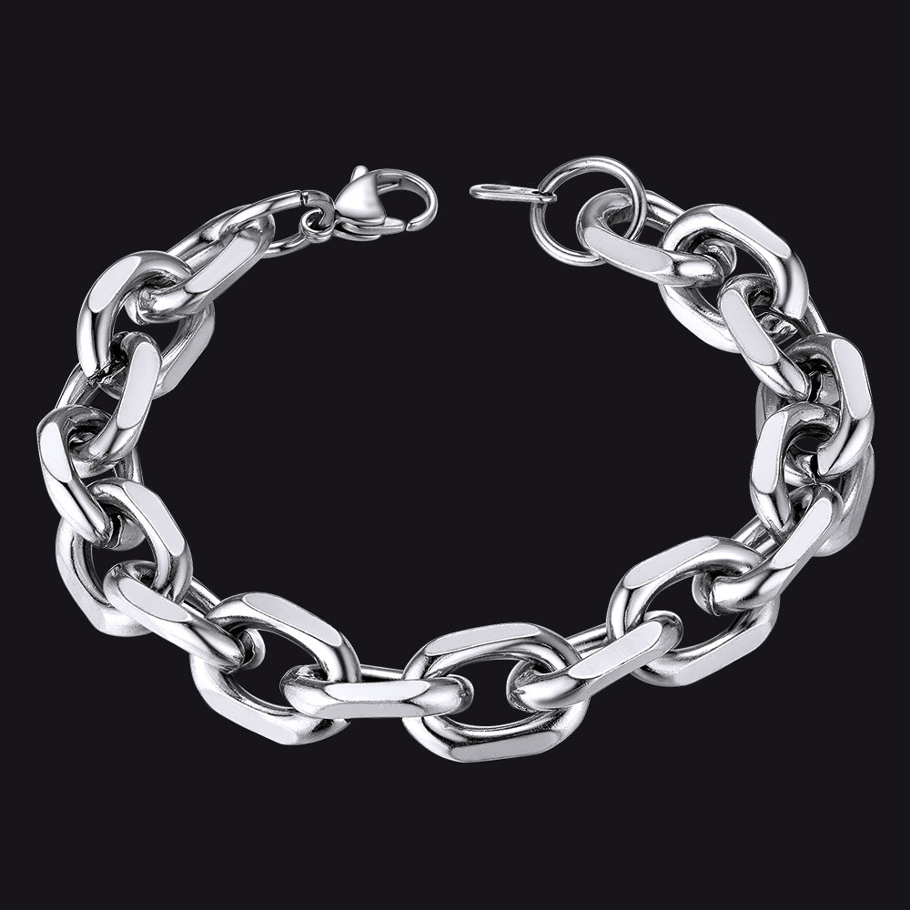 Roestvrij staal Rolo Schakel Armband voor heren