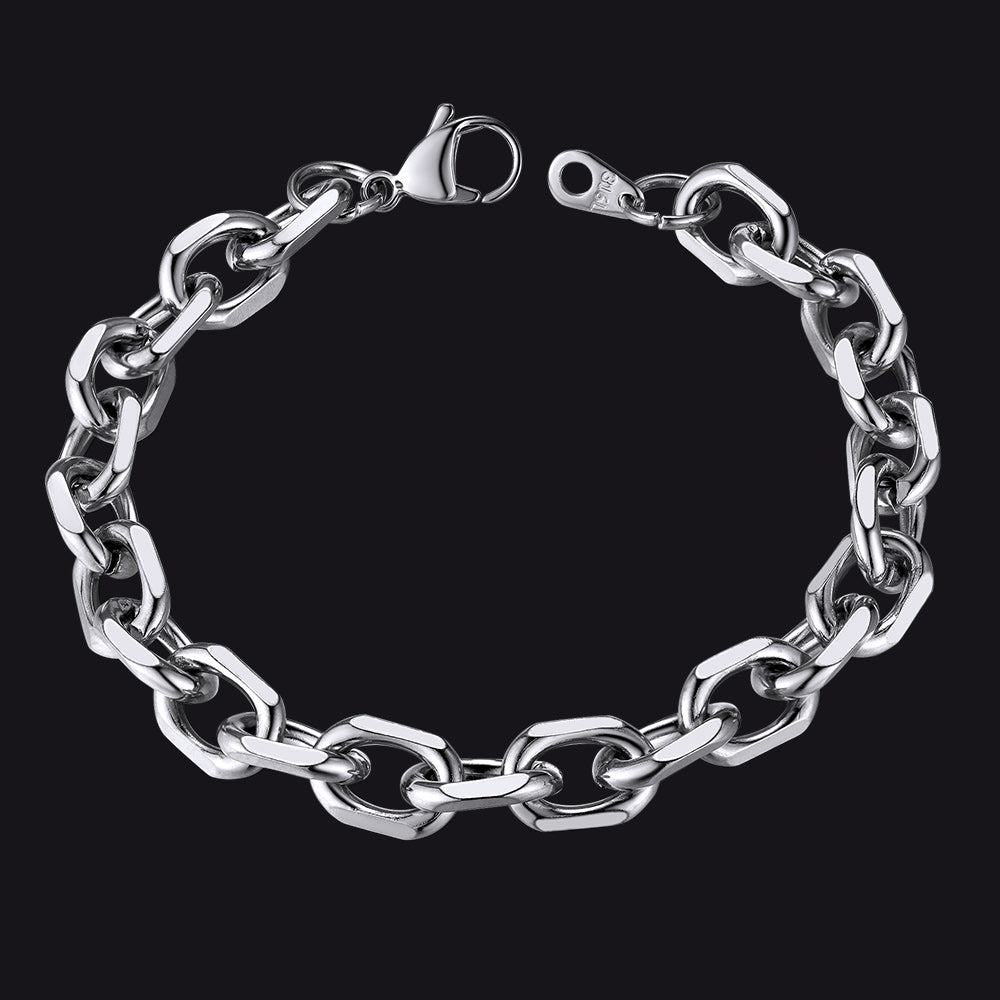 Roestvrij staal Rolo Schakel Armband voor heren