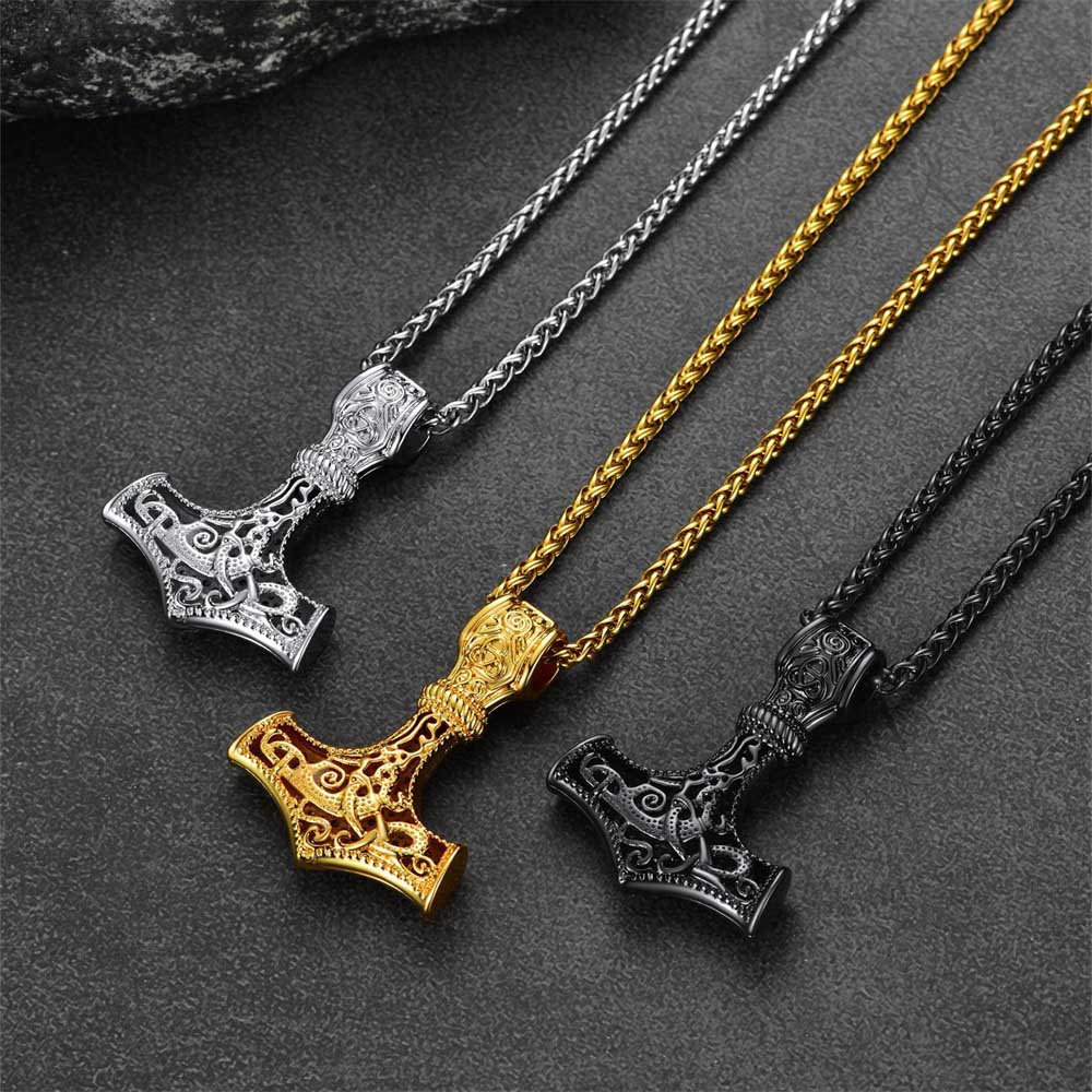 Viking Thors hamer Mjölnir Ketting met Cubic Zirconia