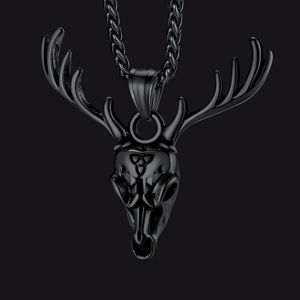 Viking Deer Ketting met Keltische knoop Christmas Cadeau voor heren Women