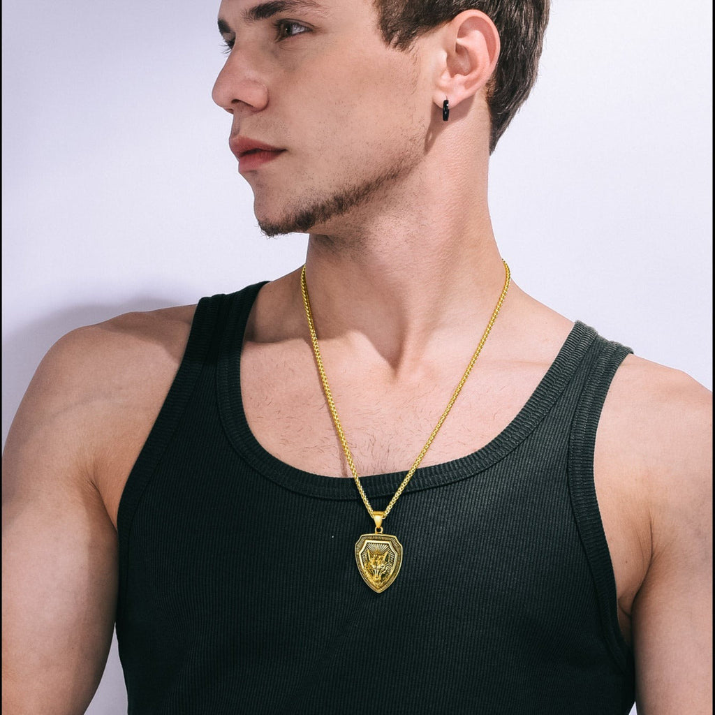Ketting met de Noordse wolf – gegraveerde hanger