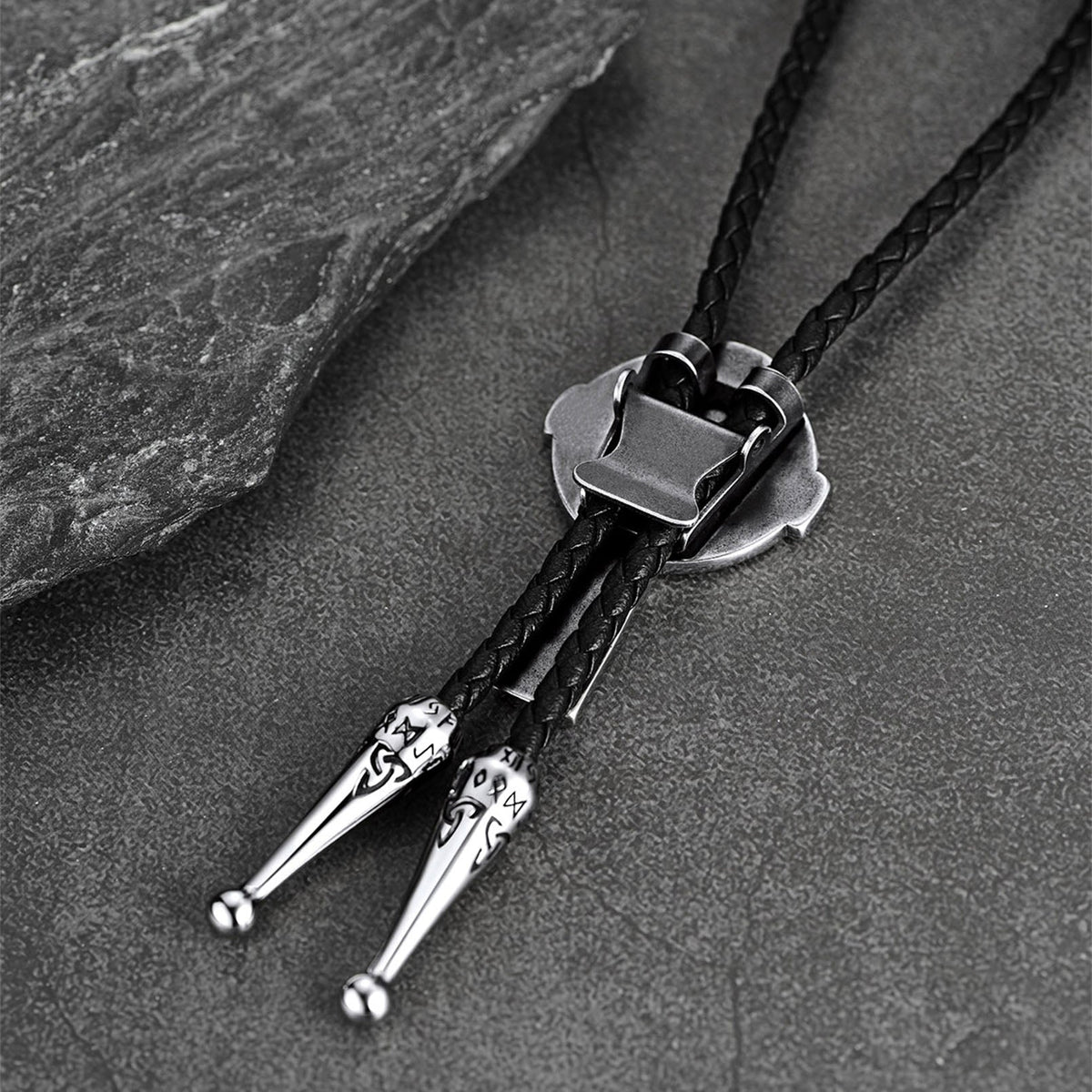 Bolo tie met Keltisch kruis – 316L roestvrij staal