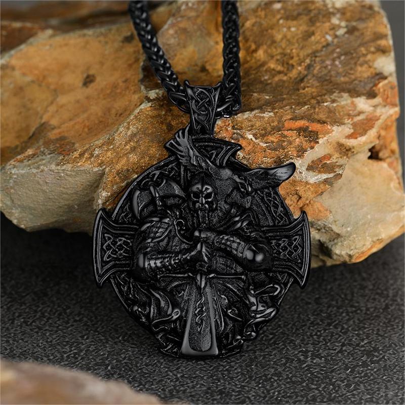 Noorse Viking Odin Kruis Hanger Ketting voor heren