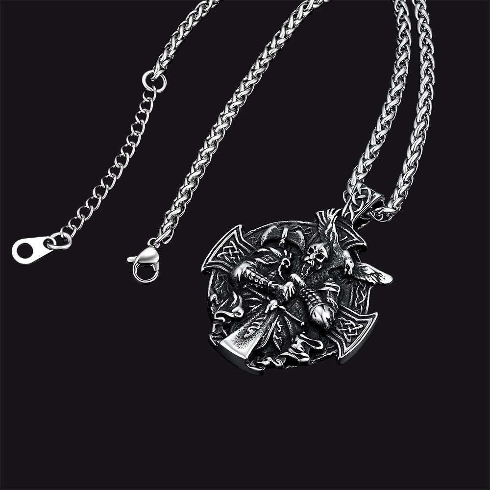 Noorse Viking Odin Kruis Hanger Ketting voor heren